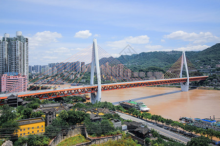 重庆嘉陵江防护东水门高清图片