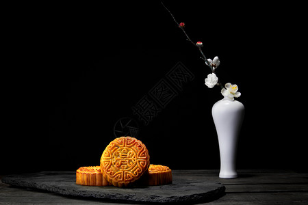 中国风中秋月饼背景图片