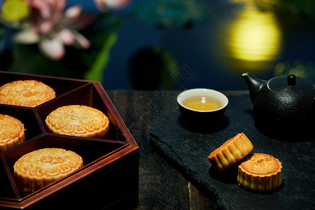 中国风中秋月饼高清图片