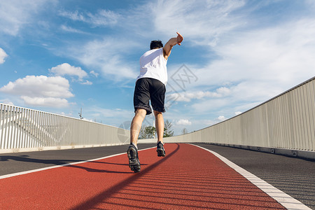 自律人物素材青年男性短跑背景