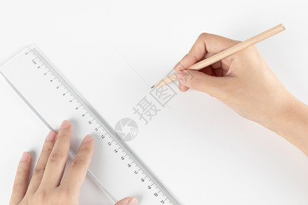 素材铅笔划线使用直尺手绘划线背景