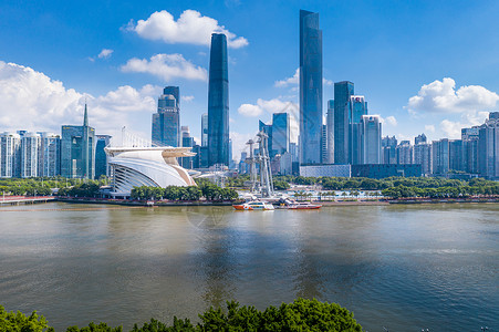 中心商务区广州珠江新城cbd背景