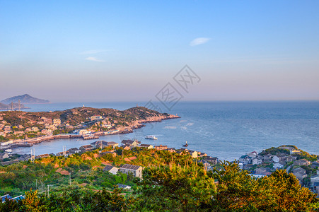 奉贤区海湾镇东极岛风光背景