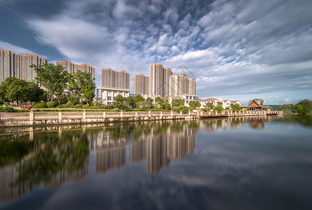 小区休闲水绿盐城城市风光背景