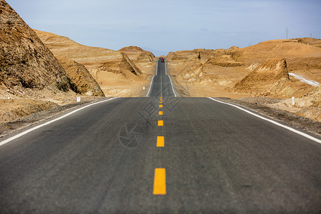 沙漠自驾游西北无人区的网红公路背景