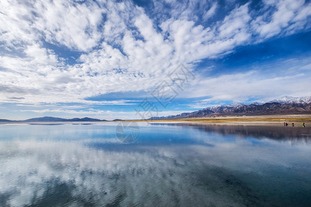 青海翡翠湖风光背景图片