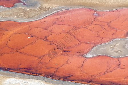 粉色盐湖巴丹吉林沙漠红海子特写背景