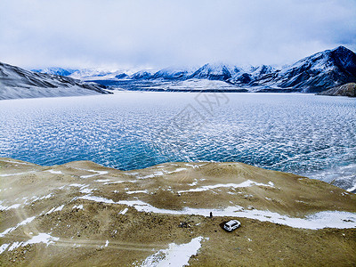 冬天新疆喀什帕米尔高原风光背景图片