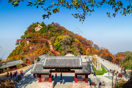 高尾山秋叶少华山秋景背景