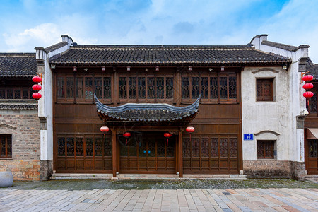 复古窗棂南京江南明清建筑背景