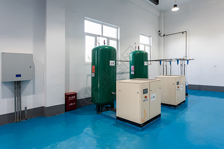 西安的西咸新区自来水厂曝气室自来水净化处理高清图片素材