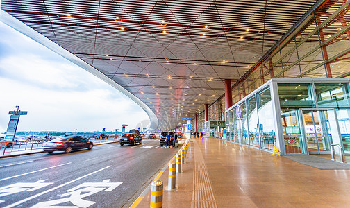 大气北京首都机场t3航站楼背景图片