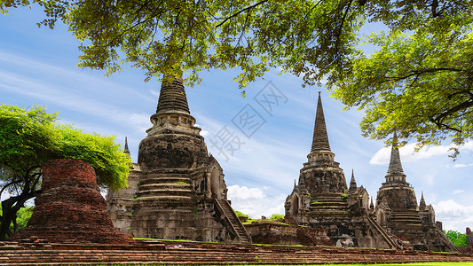 泰国大城历史文化遗迹遗址背景图片