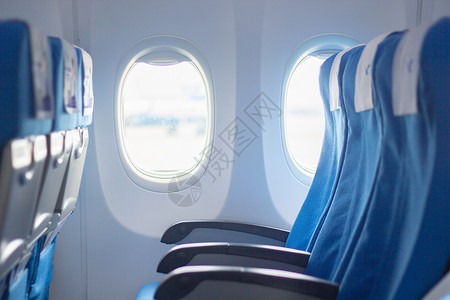 飞机机舱内座椅背景图片