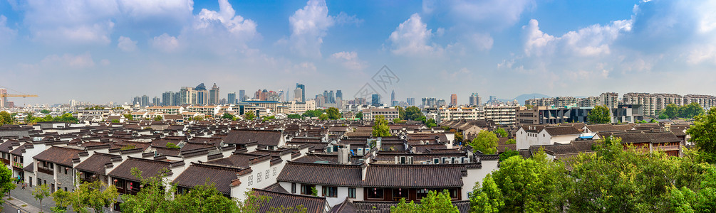 中式街区南京老门东街区航拍背景