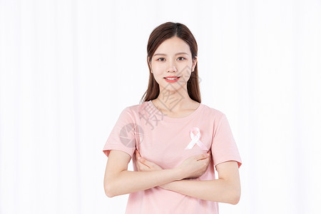 乳腺警示丝带粉丝带关爱乳腺癌患者背景