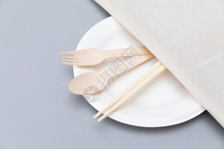 创意餐具勺子餐盘纸高清图片