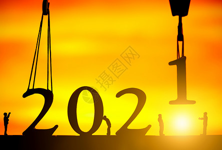 2021年新年数字创意背景素材背景图片