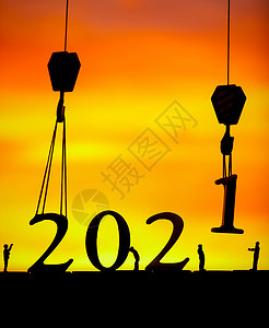 创意金色数字2021年新年数字创意背景素材背景