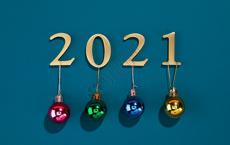 2021年新年数字创意悬挂素材背景图片