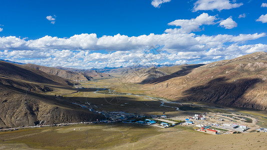 西藏昌都自然风光及小镇高清图片
