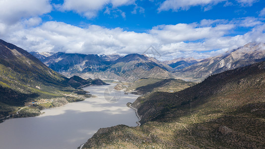 西藏昌都然乌湖风光背景