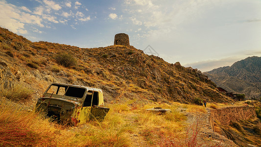 亚美尼亚南部梅格里山地风光背景图片