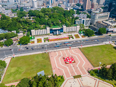 航拍福州地标五一广场于山堂航拍视频图片