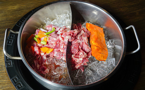 内蒙古美食内蒙古特色美食冰煮羊肉火锅背景