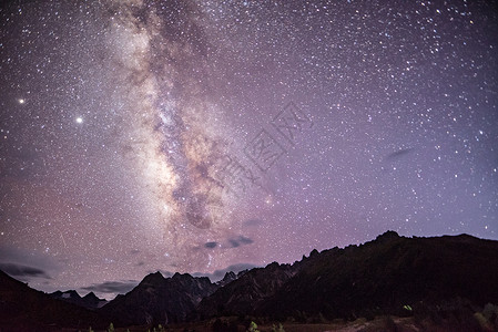西藏高原星空星轨银河背景图片