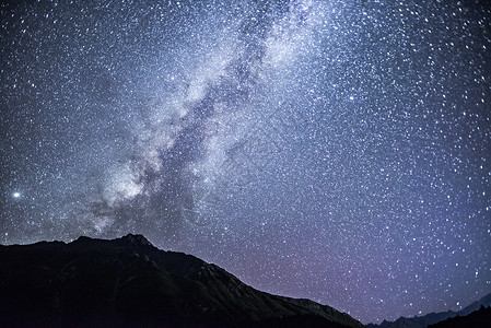 西藏高原星空星轨银河背景图片