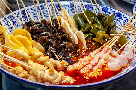川菜串串香海带木耳高清图片