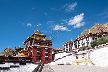 西藏日喀则扎什伦布寺背景图片