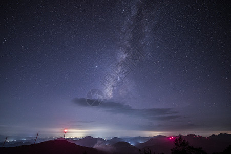 德庆县风车山星空夜景背景图片