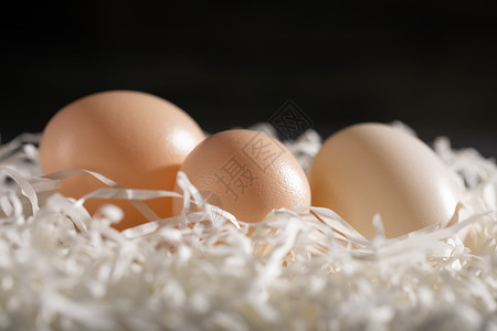 破壳的蛋纸堆里的鸡蛋背景