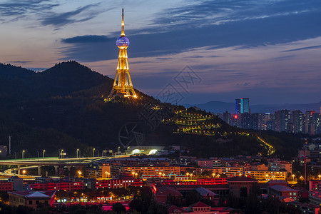 美丽夜景西宁城市高清图片