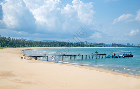 大自然沙滩三亚蜈支洲的海滩背景