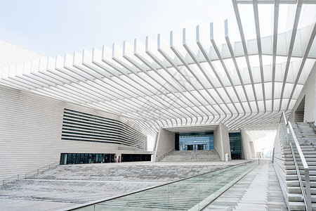 演出场所青岛大剧院建筑特写背景