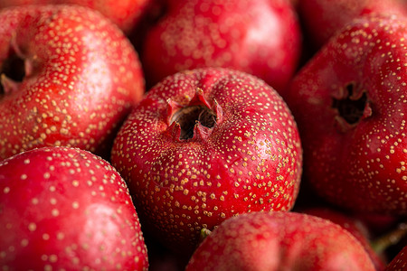 酸里红山楂水果特写背景