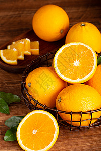 新鲜好吃的橙子背景图片