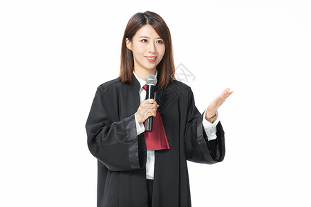 青年女性律师辩护发言图片
