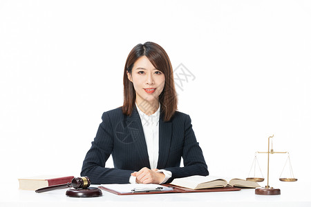青年女性律师办公背景图片