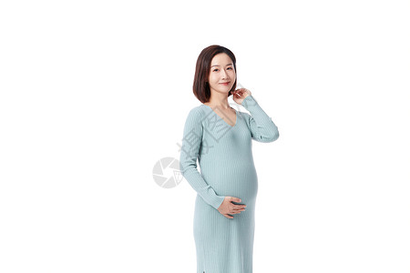 中年孕妇形象展示背景