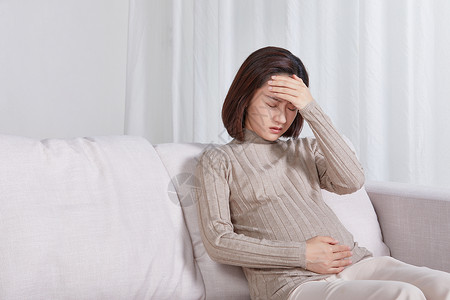 孕期高血压孕妇产前病症头疼背景