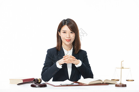 中国法官端庄的女性律师办公背景
