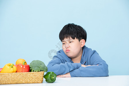 爱不设限不爱吃蔬菜的小孩挑食的人背景