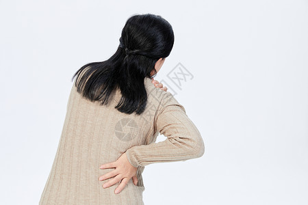 腰椎滑脱腰肌劳损的中年女性背景