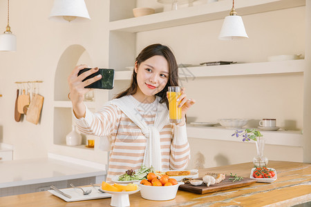 主播寻美食用手机拍照分享的美食主播背景