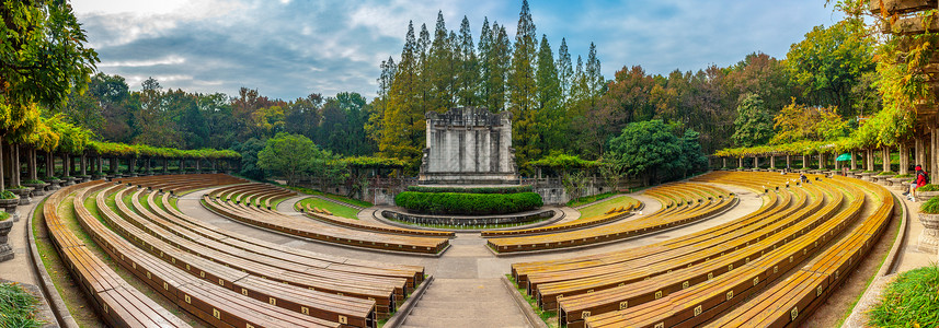 南京紫金山中山陵音乐台景区背景图片