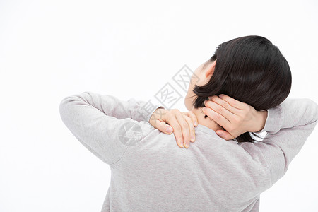 女性颈椎病女性疾病身体不舒服脖子疼背景